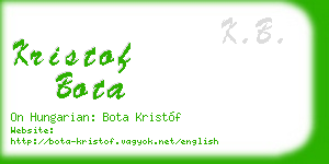 kristof bota business card